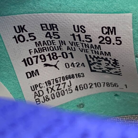 Puma Future 7 Ultimate FG AG Mens Size 11.5 Blue Green Soccer Cleats - Picture 4 of 7